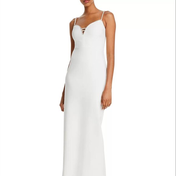 NWT Likely Britta Beaded Embellished White Gown Dress, Size 2 - Retails $398
